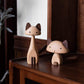 Adorable Wooden Kitten Long: Artisan Crafted Wooden Cat Figurine - A Unique Addition to Home Decor and Model House Furniture