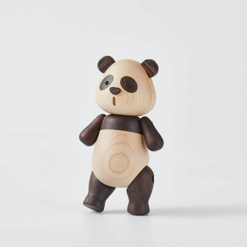 CraftsWP Wooden Panda Figurine: Handcrafted Wood Panda - Miniature Decorative Piece