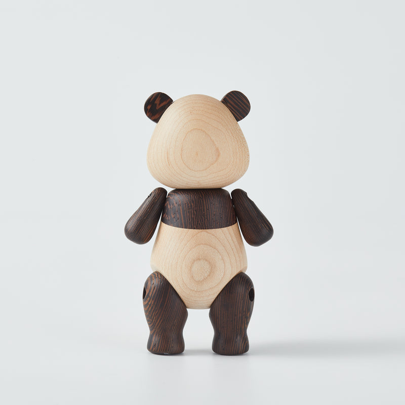 CraftsWP Wooden Panda Figurine: Handcrafted Wood Panda - Miniature Decorative Piece