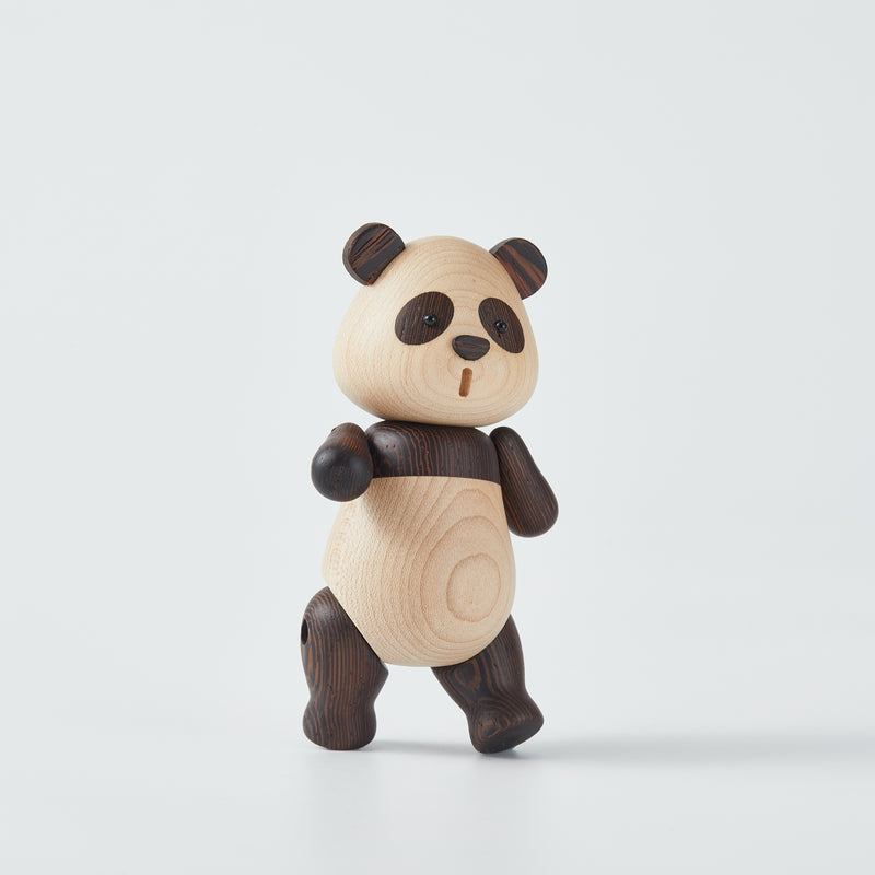 CraftsWP Wooden Panda Figurine: Handcrafted Wood Panda - Miniature Decorative Piece