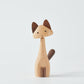 CraftsWP Adorable Wooden Kitten Long: Artisan Crafted Wooden Cat Figurine - A Unique Addition to Home Decor and Model House Furniture