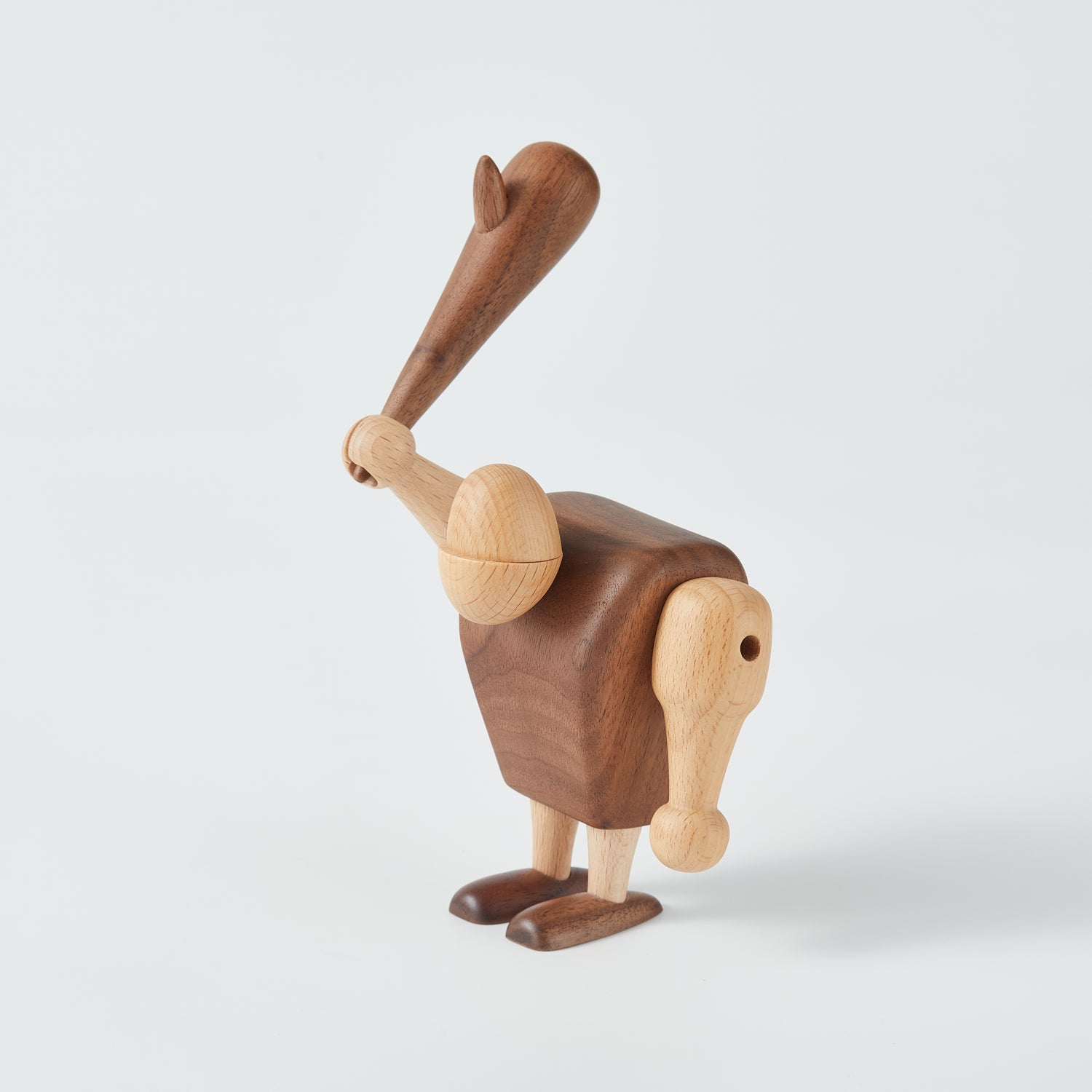 Mighty Wooden Barbarian Toy: Allayu Hominid Decoration - Robust Wooden Primitive Man Sculpture & Artful Ornament