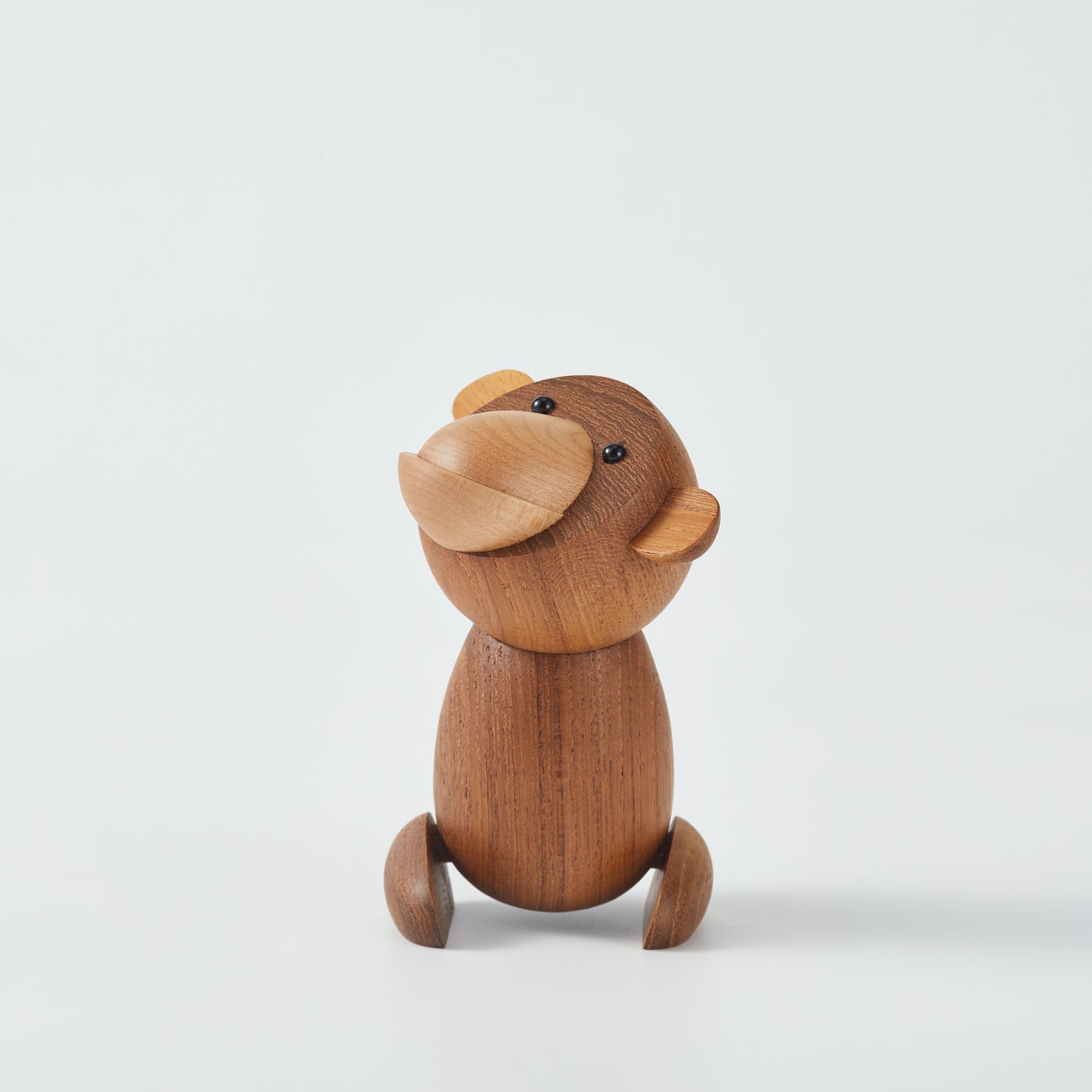 CraftsWP Playful Wooden Monkey: ZAMTAC Nordic Pure Handcrafted Wood Monkey Figurine