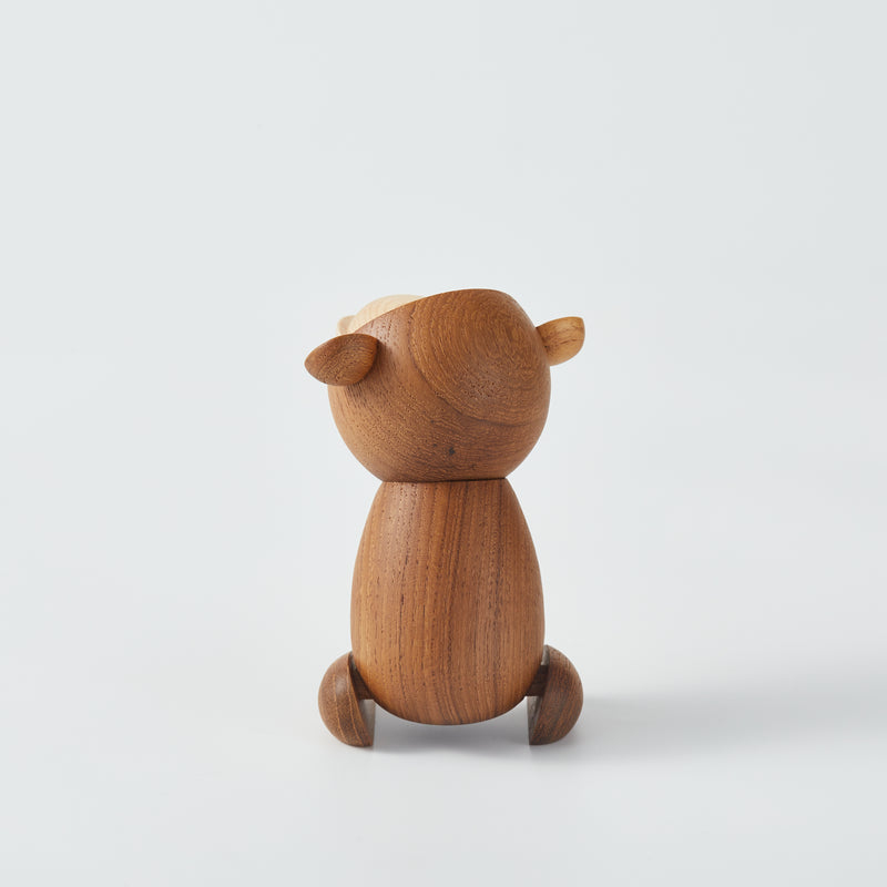 CraftsWP Playful Wooden Monkey: ZAMTAC Nordic Pure Handcrafted Wood Monkey Figurine