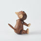 Walnut Wood Cat Ornament - Hand Carved Decorative Artwork