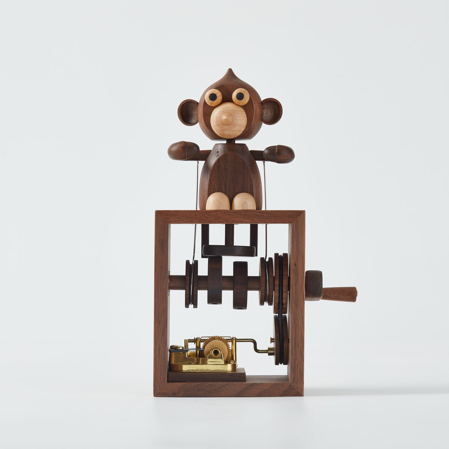 CraftsWP Castle In The Sky - Monkey Wooden Music Box