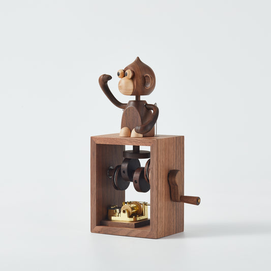 CraftsWP Castle In The Sky - Monkey Wooden Music Box