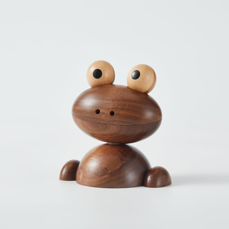 CraftsWP Frog Aroma Essential Oil Diffuser & Humidifier - Made from walnut Wood,  Charming Design