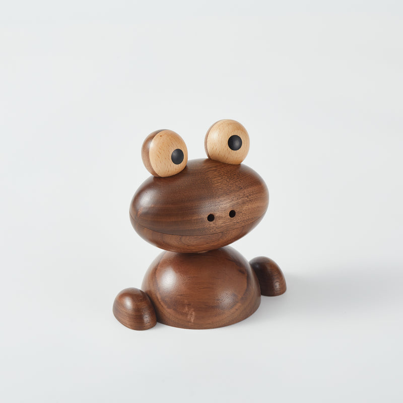 CraftsWP Frog Aroma Essential Oil Diffuser & Humidifier - Made from walnut Wood,  Charming Design