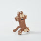 CraftsWP Funny Cat Phone Holder - Walnut Wood and Silicone Stand for Smartphones and iPads