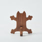 CraftsWP Funny Cat Phone Holder - Walnut Wood and Silicone Stand for Smartphones and iPads