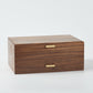 CraftsWP Walnut Multilayer Jewelry Box - Earring & Necklace Storage