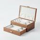 CraftsWP Walnut Multilayer Jewelry Box - Earring & Necklace Storage