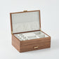 CraftsWP Walnut Multilayer Jewelry Box - Earring & Necklace Storage