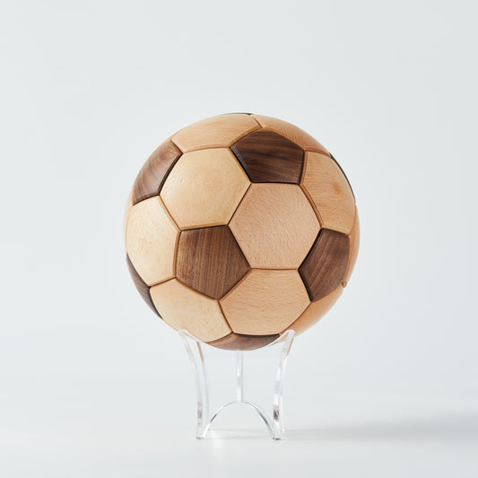 CraftsWP 3D Wooden Football Puzzle Toy - Exciting DIY Craft Kit & Ideal Gift for Kids and Adults