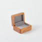 CraftsWP Vintage Wooden Ring Box for Weddings & Proposals - Dual Slots, Magnetic Closure, Travel-Friendly & Elegant Design