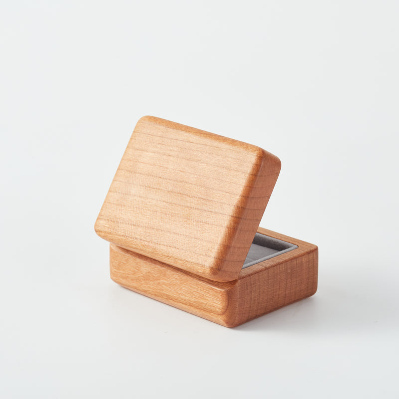 CraftsWP Vintage Wooden Ring Box for Weddings & Proposals - Dual Slots, Magnetic Closure, Travel-Friendly & Elegant Design