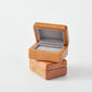 CraftsWP Vintage Wooden Ring Box for Weddings & Proposals - Dual Slots, Magnetic Closure, Travel-Friendly & Elegant Design