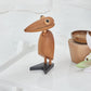 CraftsWP Friendly Bird Toy: Customizable Teak Wood Clip Bird Statuette