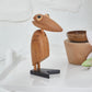 CraftsWP Friendly Bird Toy: Customizable Teak Wood Clip Bird Statuette