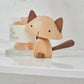 CraftsWP Adorable Wooden Kitten: Handcrafted Wooden Cat Figurine for Home & Living Spaces