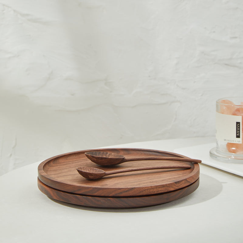 CraftsWP Elegant Duo Wooden Serving Trays - Enhance Your Serving & Decor Experience