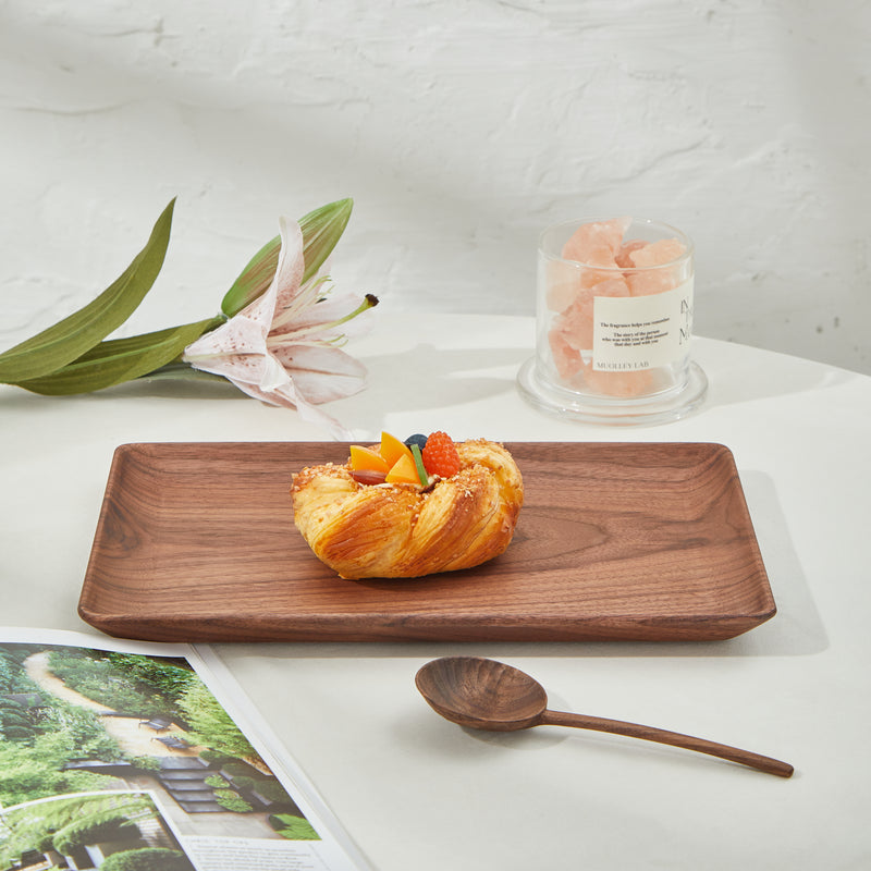 CraftsWP Deluxe Artisanal Wooden Serving Tray - Perfect for Pastries and More