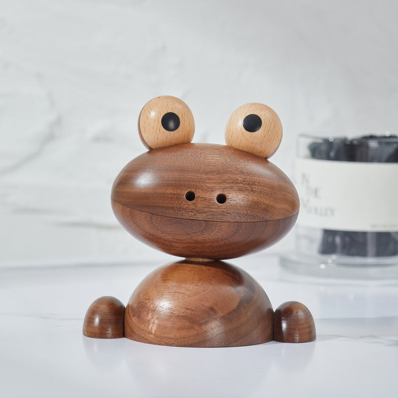 CraftsWP Frog Aroma Essential Oil Diffuser & Humidifier - Made from walnut Wood,  Charming Design