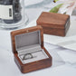 CraftsWP Handcrafted Double Ring Box for Wedding Ceremony and Engagement