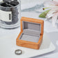 CraftsWP Vintage Wooden Ring Box for Weddings & Proposals - Dual Slots, Magnetic Closure, Travel-Friendly & Elegant Design