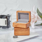 CraftsWP Vintage Wooden Ring Box for Weddings & Proposals - Dual Slots, Magnetic Closure, Travel-Friendly & Elegant Design