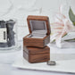 CraftswpWooden Engagement Ring Box - Compact & Elegant Proposal Jewelry Gift Storage Box