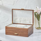 CraftsWP Walnut Multilayer Jewelry Box - Earring & Necklace Storage