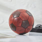 CraftsWP Striking Red Wooden Soccer Ball - Perfect 22cm Nordic Design Décor & Christmas Gift for Soccer Admirers